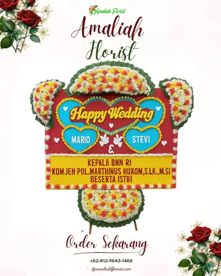 Papan Bunga Pernikahan Kasah